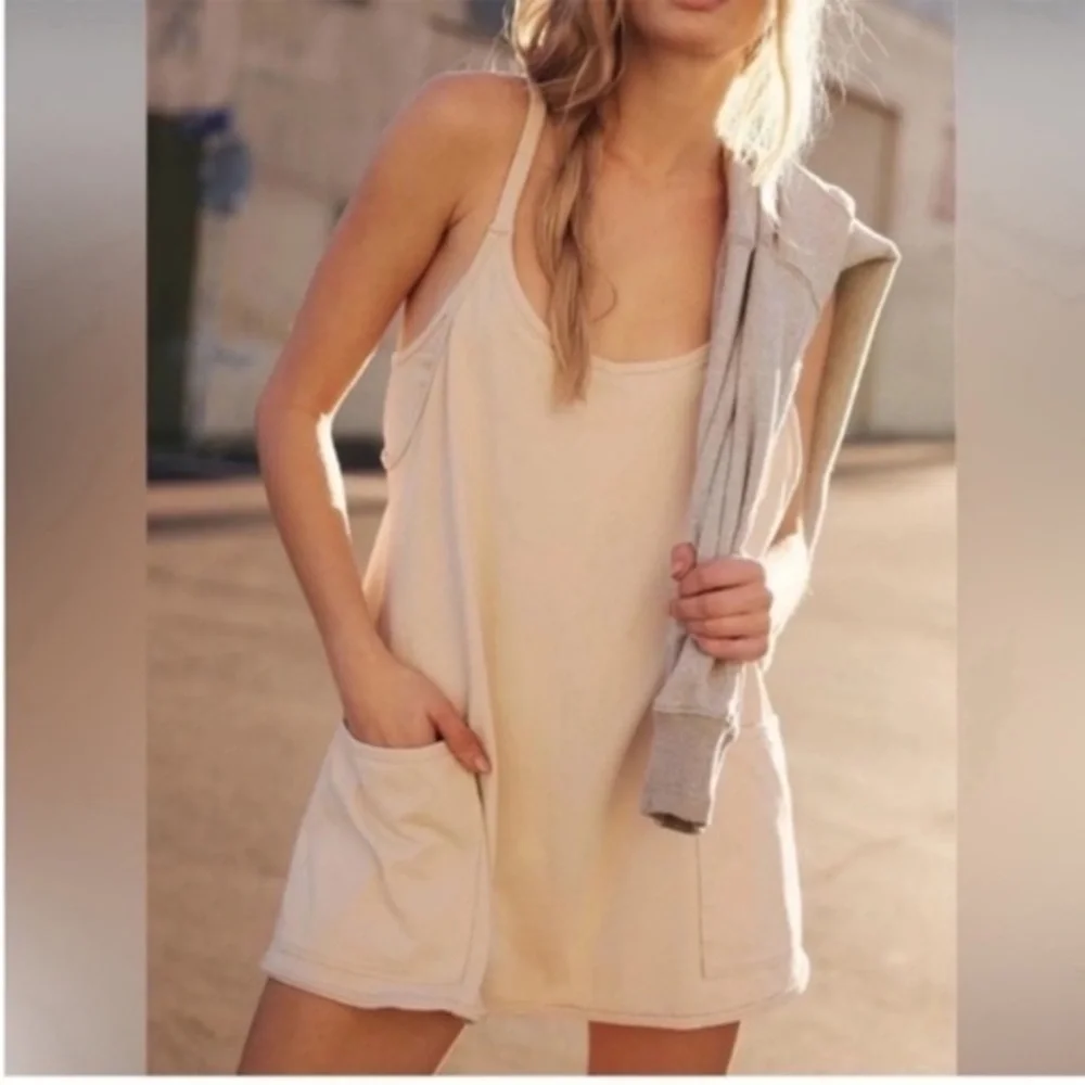 Free People Hot Shot Mini Dress Oversized in Bamboo
